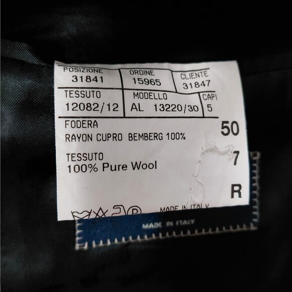 Canali Mens Sport Coat EU50 40R Wool Charcoal Gray Pinstripe Blazer Jacket Italy - Picture 9 of 11